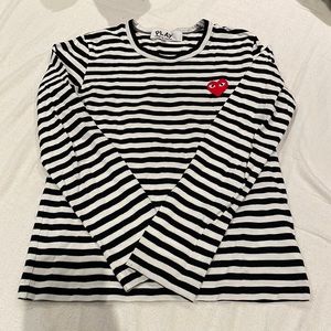 Comme des Garçons heart patch long sleeve t-shirt